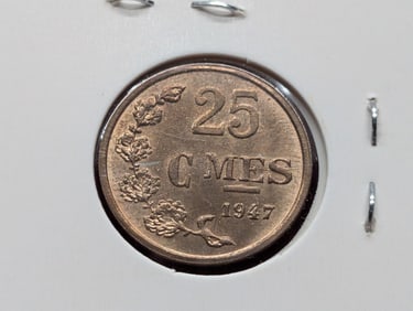 1947, 25 Centimes, Luxembourg
