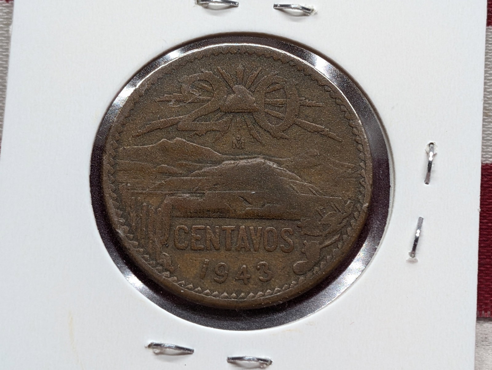1943, 20 Centavos, Mexico: 1943, 20 Centavos, Mexico