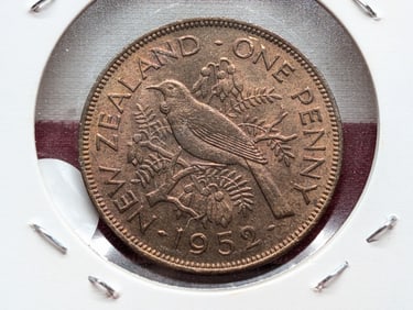 1952, One Penny, New Zealand