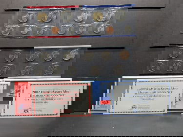 2002 P&D U.S. Mint 50 State Quarters 20-Coin Set in OGP with COA
