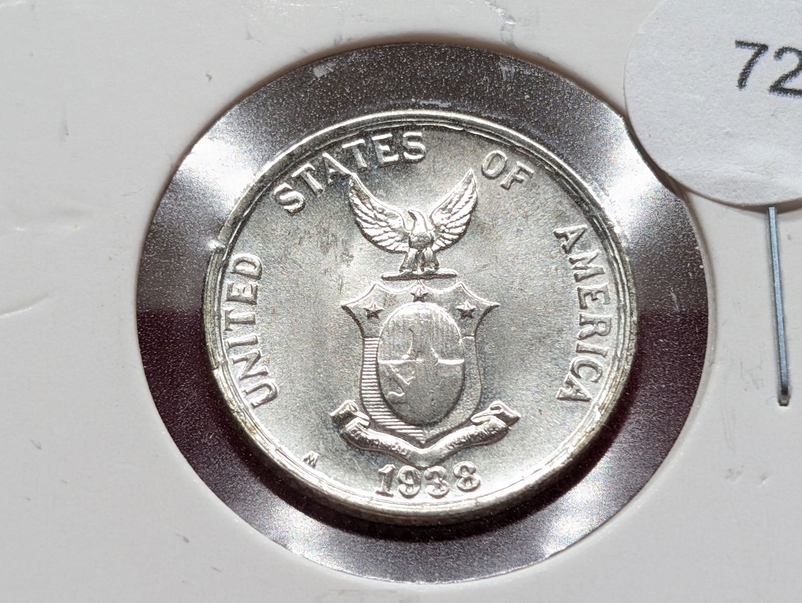 1938-M, 20 Centavos, Philippines, 75% Silver (1 of 3)