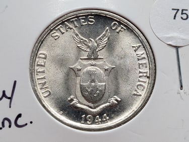 1944-S,  50 Centavos, 75% Silver, Philippines