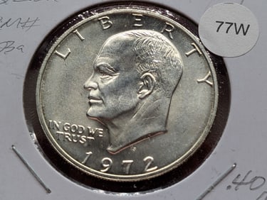 1972-S Silver Eisenhower Dollar MS  40% Silver