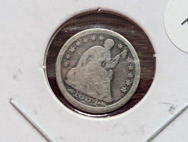 1854 Seated Liberty Half Dime w/ arrows