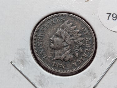 1873 Indian Head Cent (Closed 3) - F