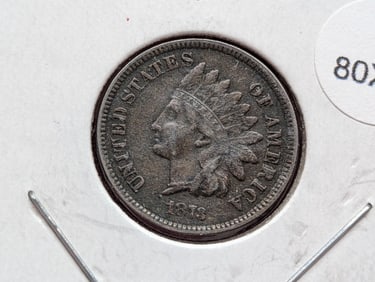 1873 Indian Head Cent (Open 3) - VF