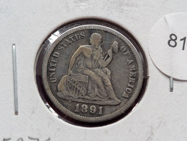 1891 Seated Liberty Dime