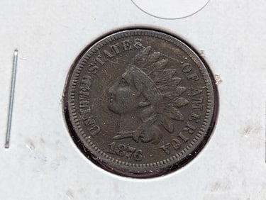 1876 Indian Head Cent - F