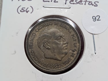 1953, (56) 2 1/2 Pesetas, Spain
