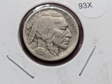 1918-D Buffalo Nickel - F