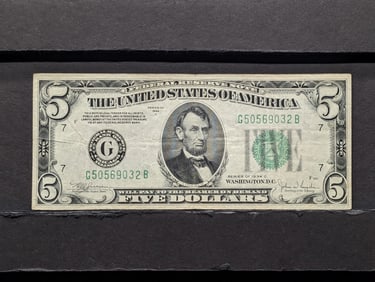 1934-C Five Dollar Federal Reserve Note
