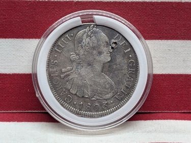 1803, Spanish Colonial 8 Reales w/Hole