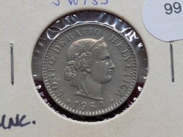 1964-B, 20 Rappen, Switzerland