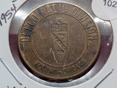 1954, Delco Radio Token, Kokomo-Chicago