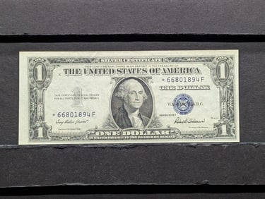 1935-F One Dollar Silver Certificate Star Note -Off Center