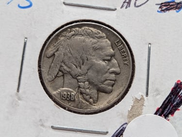 1938 Buffalo Nickel D/S - AU
