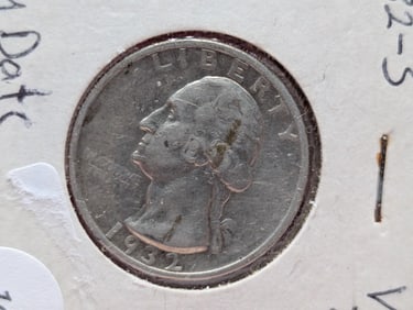 1932-S Washington Quarter - VF / XF, Key Date, 90% Silver