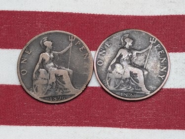 1896 & 1897 Great Britain Large Pennies