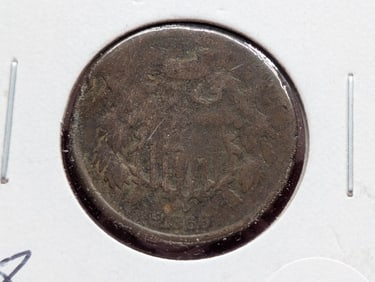1866 2 Cent Shield Coin - AG