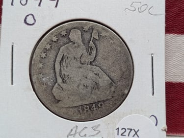 1849-O Seated Liberty Half Dollar - AG