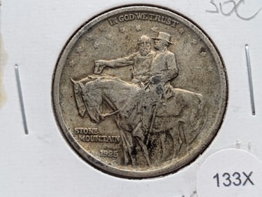 1925 Stone Mountain Commem. Half Dollar, 90% Silver