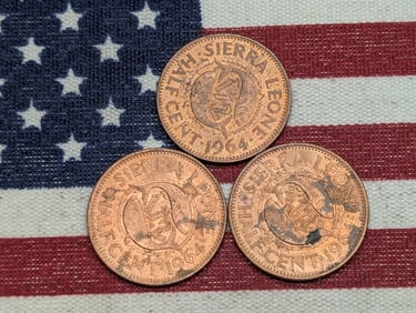 (3) 1964 Sierra Leone 1/2 Cents