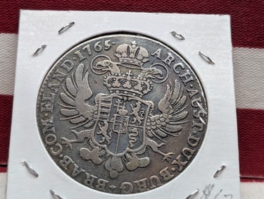 1765 Austrian Netherlands 87.3% Silver Kronenthaler, 29.44 Gr.