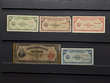 (5) Assorted Philippines Notes