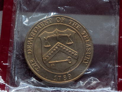 Department of the Treasury 1789 U.S. Mint Denver Colorado Token Medal: Department of the Treasury 1789 U.S. Mint Denver Colorado Token Medal