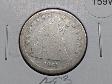 1861 Seated Liberty Quarter