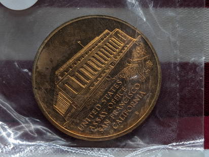 Department of the Treasury 1789 U.S. Mint San Francisco CA Token Medal: Department of the Treasury 1789 U.S. Mint San Francisco CA Token Medal