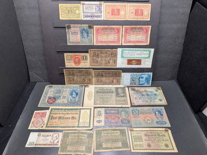 (24) Assorted Eastern European Notes World Currency: (24) Assorted Eastern European Notes World Currency