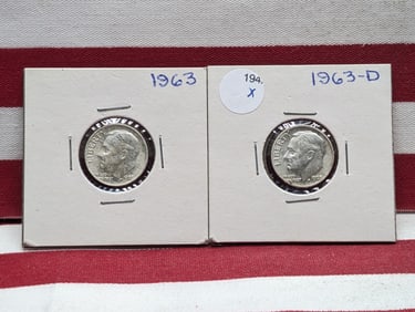 1963 P&D 90% Silver Roosevelt Dimes