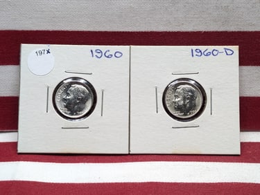 1960 P&D 90% Silver Roosevelt Dimes
