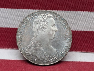 1780 Austria One Thaler, 83.5% Silver, 28.07 Gr.