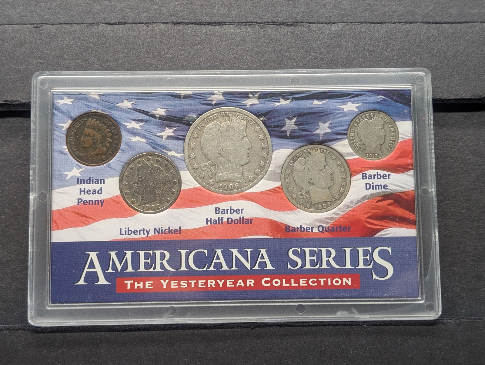 American Series Collection - 90% Silver Coins, 1908-O Barber Half, 1907 Barber Quarter, 1913 Barber