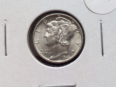 1943 Mercury Dime, BU