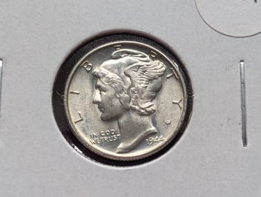 1944 Mercury Dime, BU