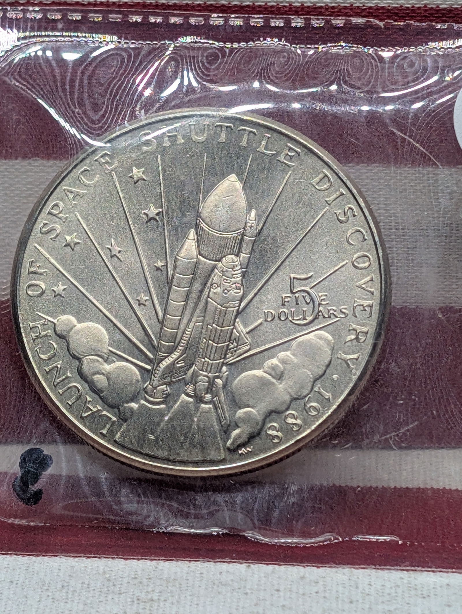 1988 U.S. Space Shuttle "Discovery" $5 Marshall Island Coin (1 of 2)
