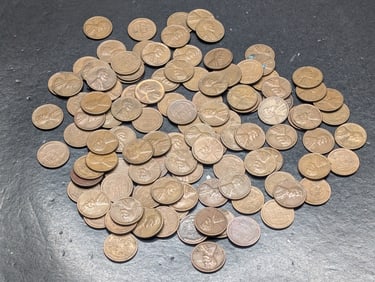100 1950's Lincoln Wheat Cents