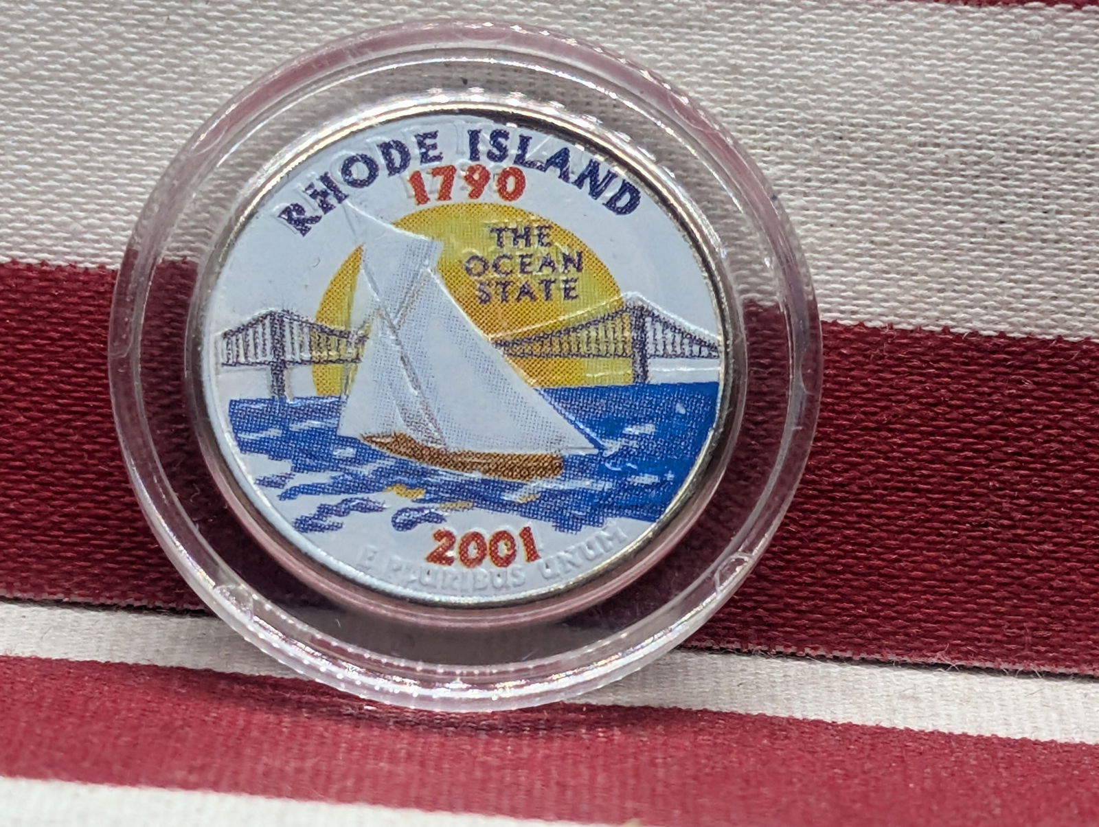 2001-P Enhanced Colorized Rhode Island State Quarter, Mint (1 of 2)