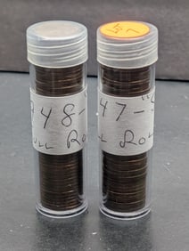 100 - 1947-S, 1948-S Lincoln Wheat Cents