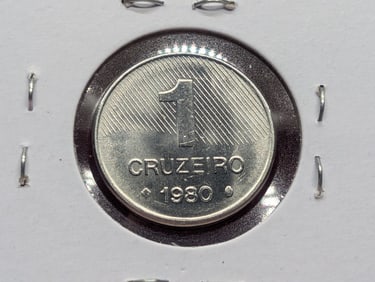 1980 Brazilian  1 Cruzeiro Coin