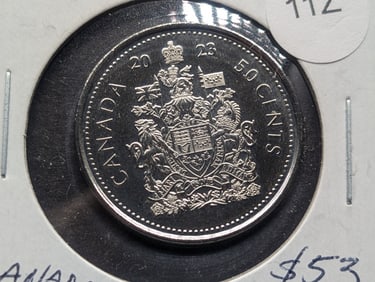 2023 Canada "Elizabeth II", 50 Cents, not for circulation, books f/$53