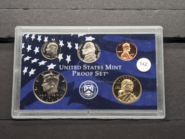 Partial 2003-S Clad 5 coin Proof  Set, No Quarters, No box/COA