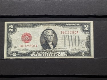 1928 G $2 U.S. Federal Reserve Red Seal Note