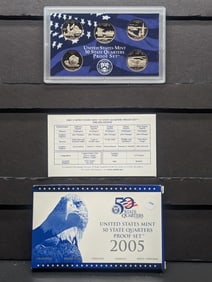 2005-S U.S. Mint Fifty State Quarters Proof Set In OGP With COA