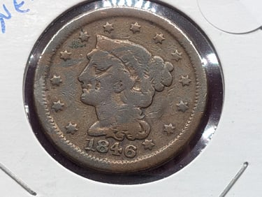 1846  U.S. Coronet Head Large Cent
