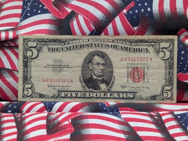 1963 $5 U.S. Federal Reserve Red Seal Note