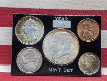 1964-P Year Mint Set,3-90% Silver Coins